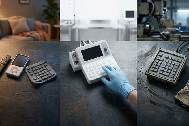 Silicone keypads of the application in consumer electronics, remotes, medical devices, and the industrial sector