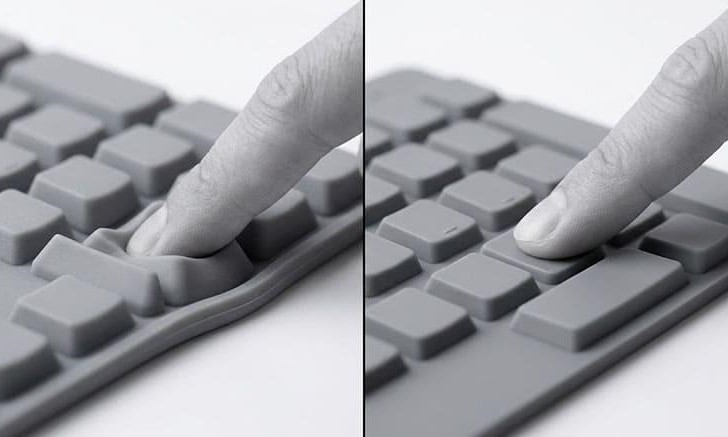 different tactile response of silicone keypads with different hardness