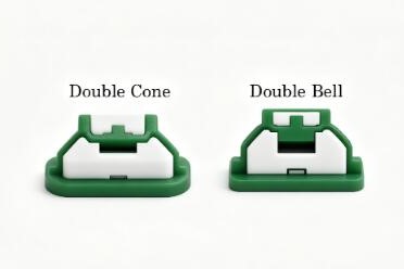 double cone and double bell structure for silicone keypads to ideal with key sticking problem