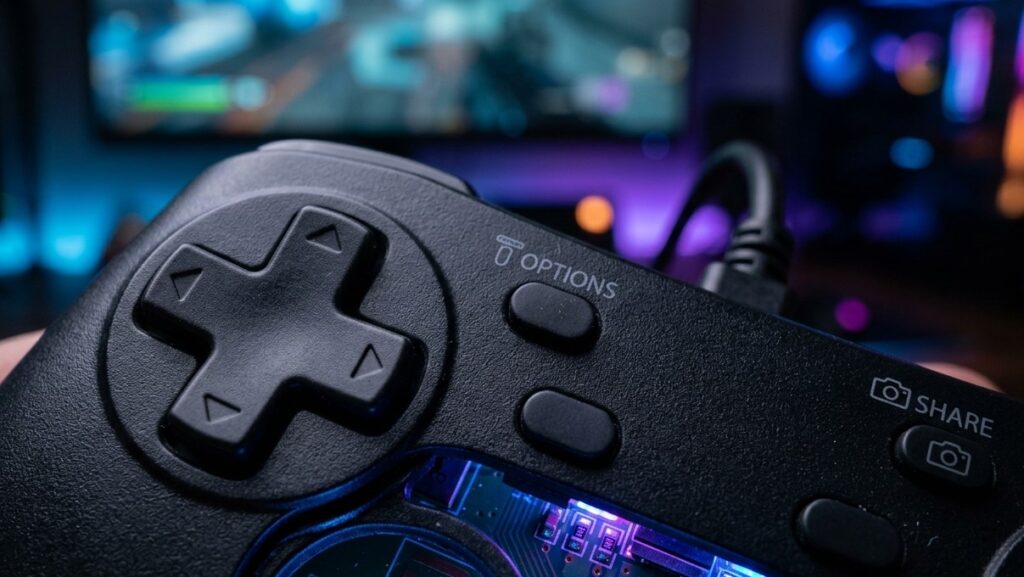 gaming controller with silicone keypad inside