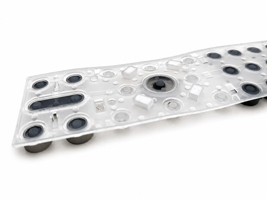A non-conductive silicone keypad for remotes