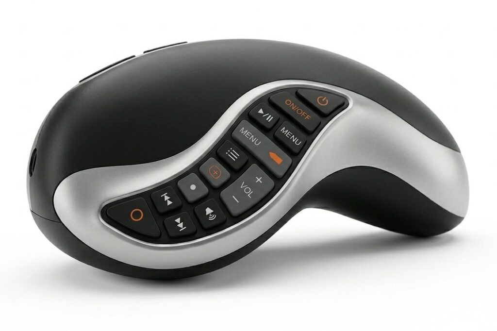 VR remote controller with screen-printed silicone keypad