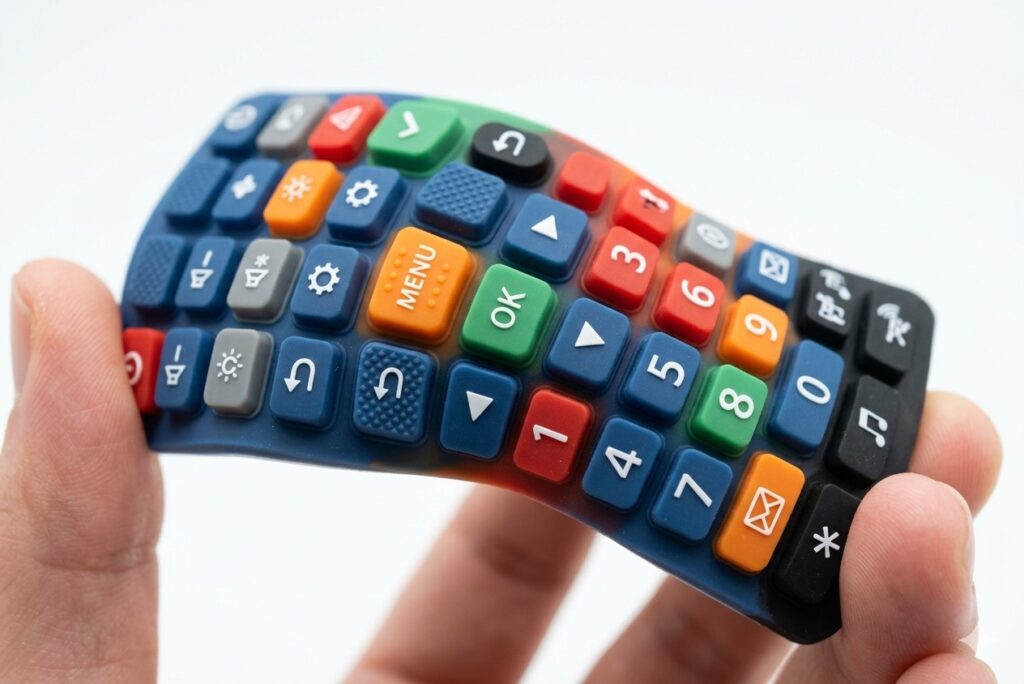 coloried low force silicone keypad