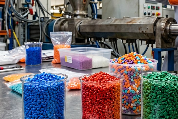 Diverse-color silicone masterbatches are mixing with functional additives for silicone rubber keypad manufacturing