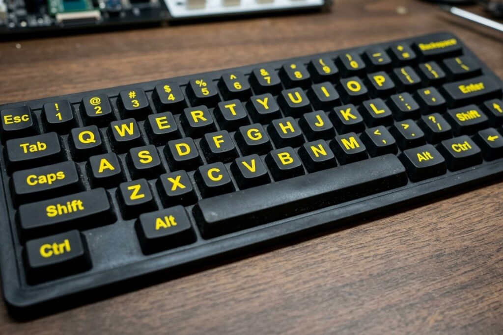 Environmental sealed silicone keypad as an input device with a seamless and waterproof design for industrial settings