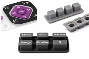 Several high-performance silicone keypads with different tactile feedback, keys design, mechanical strength and applications