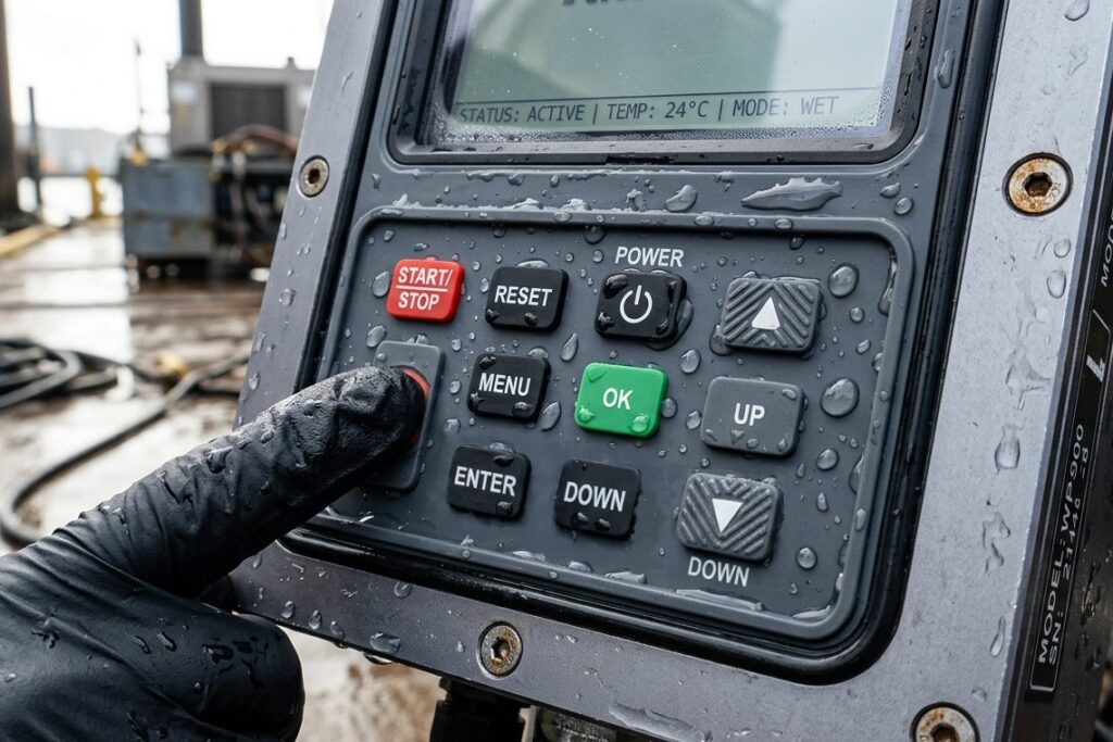 Waterproof silicone keypad in industrial settings