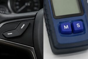 a backlit silicone rubber keypad and a glow-in-the-black rubber keypads in portable electronics