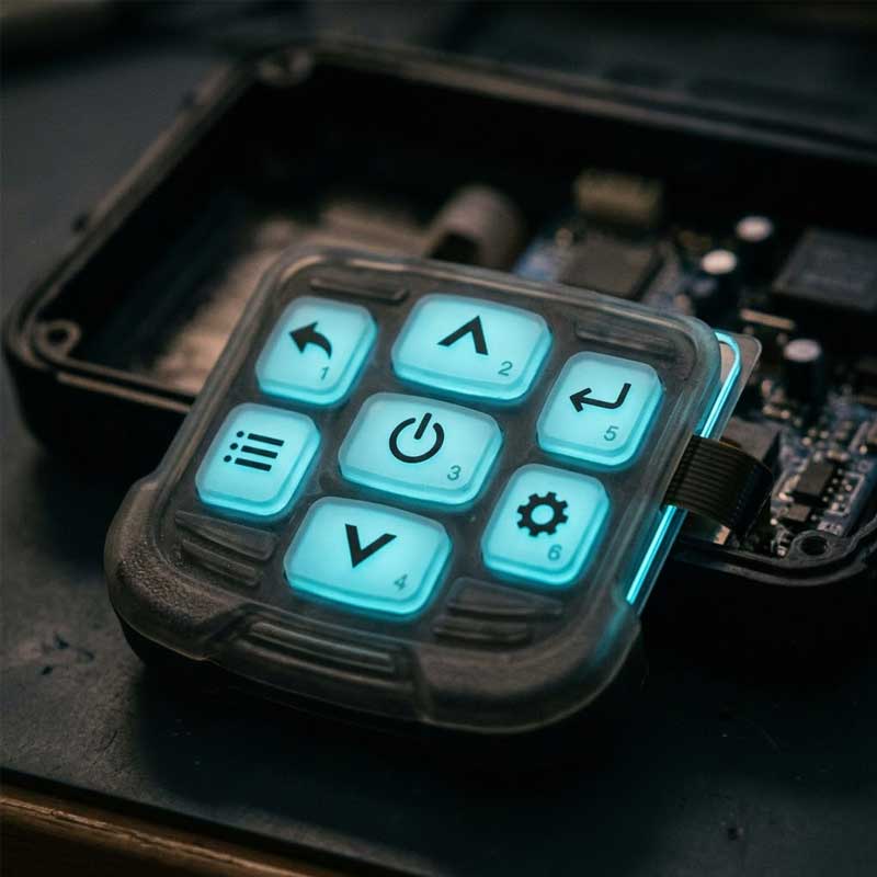 silicone keypad overlay integrated with an Electroluminescent EL backlighting system