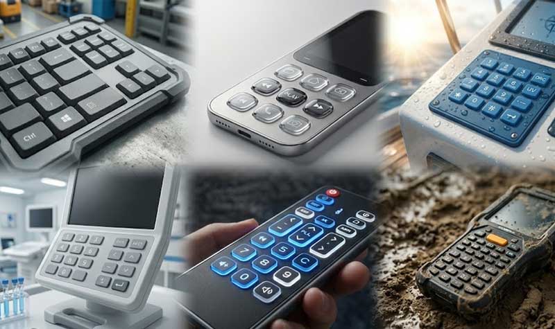 six silicone keypad with PU Coating Epoxy Coating UV Coating Matte Coating