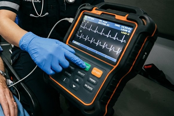 A portable medical diagonostics with silicone rubber keypad in user interface