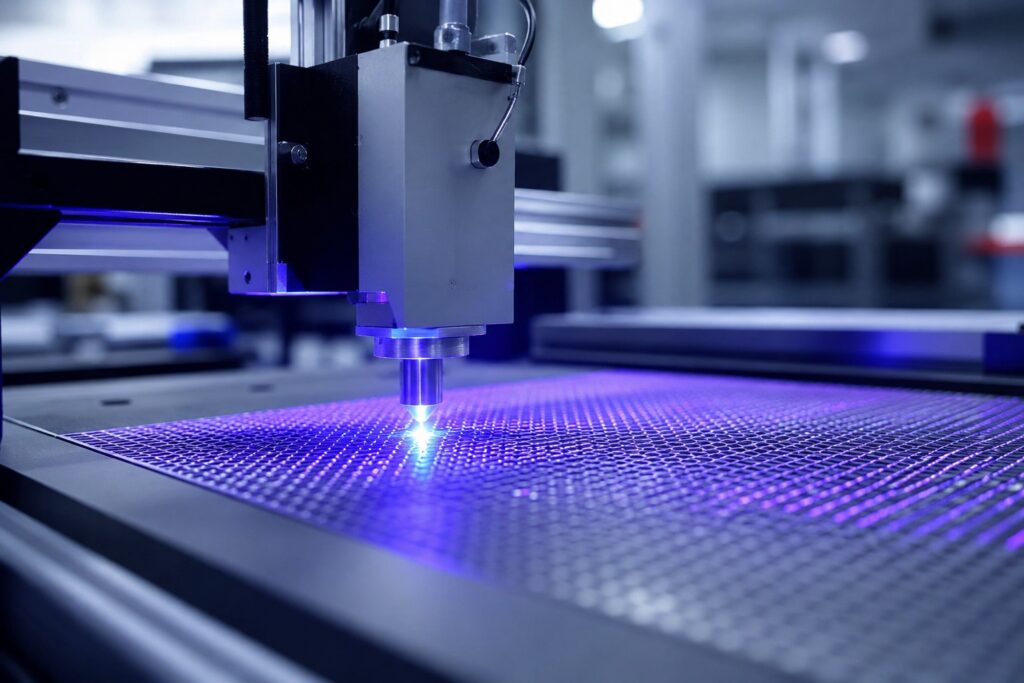 Laser cutting technique during silicone rubber keypad manufacturing