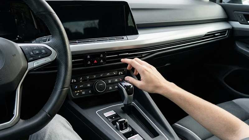 automotive interior showcasing multiple silicone keypad applications